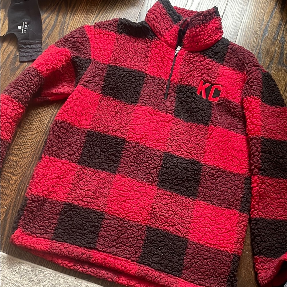 Kids Red and Black Checkered Jacket